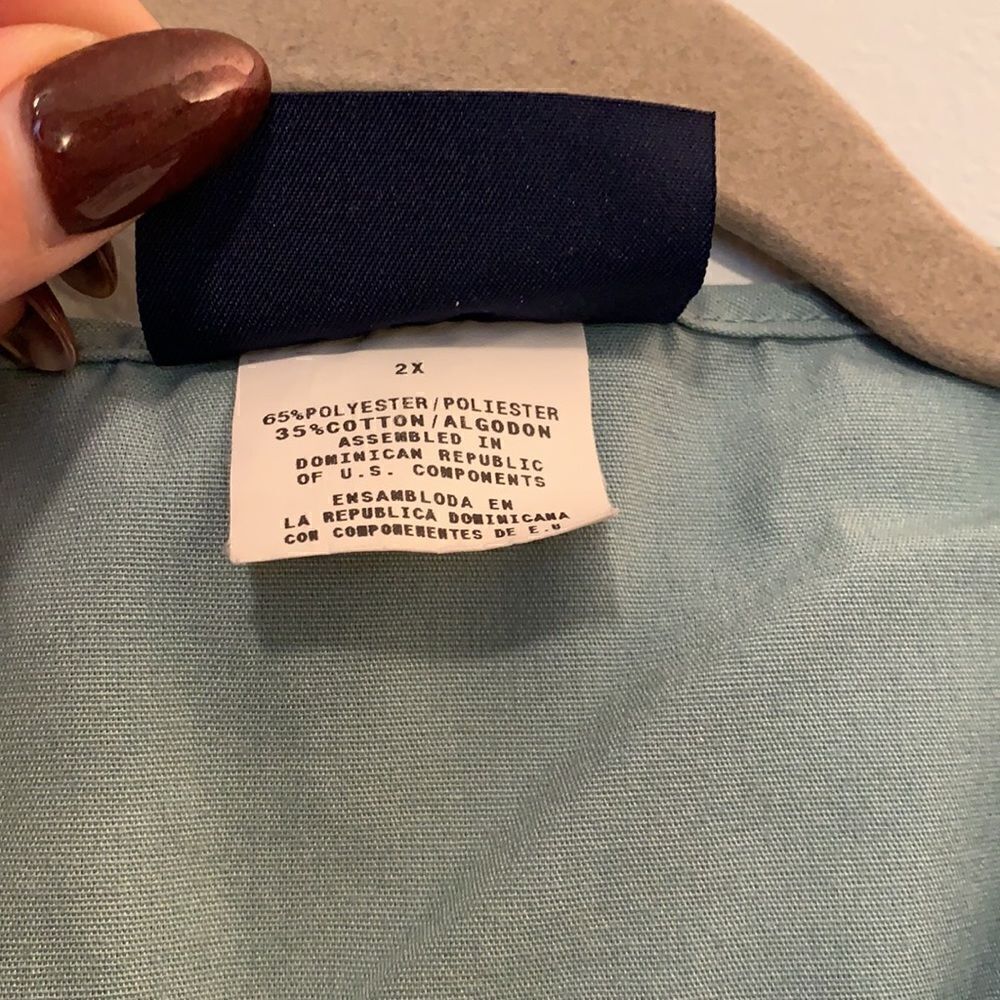 Basic Editions Sage Green Scrub Shirt - Picture 4 of 5